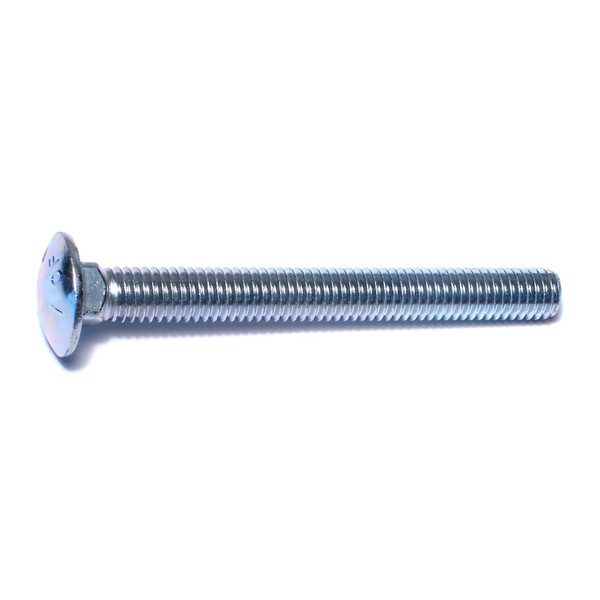 Midwest Fastener 3/8"-16 x 3-1/2" Zinc Plated Grade 5 Steel Coarse Thread Carriage Bolts 6PK 31868